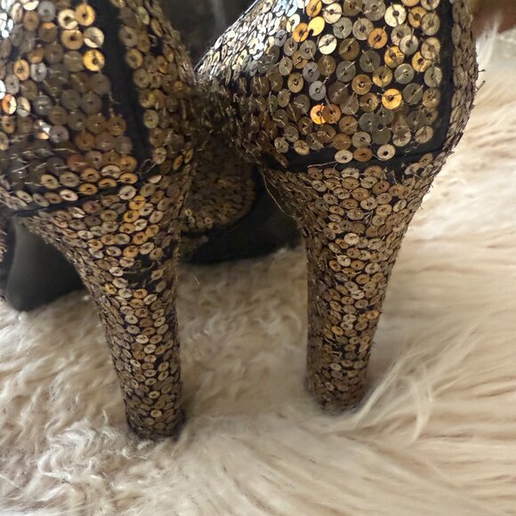 Vintage Alexander Mcqueen sequin platform shoes Size 36.5 - Picture 8 of 11